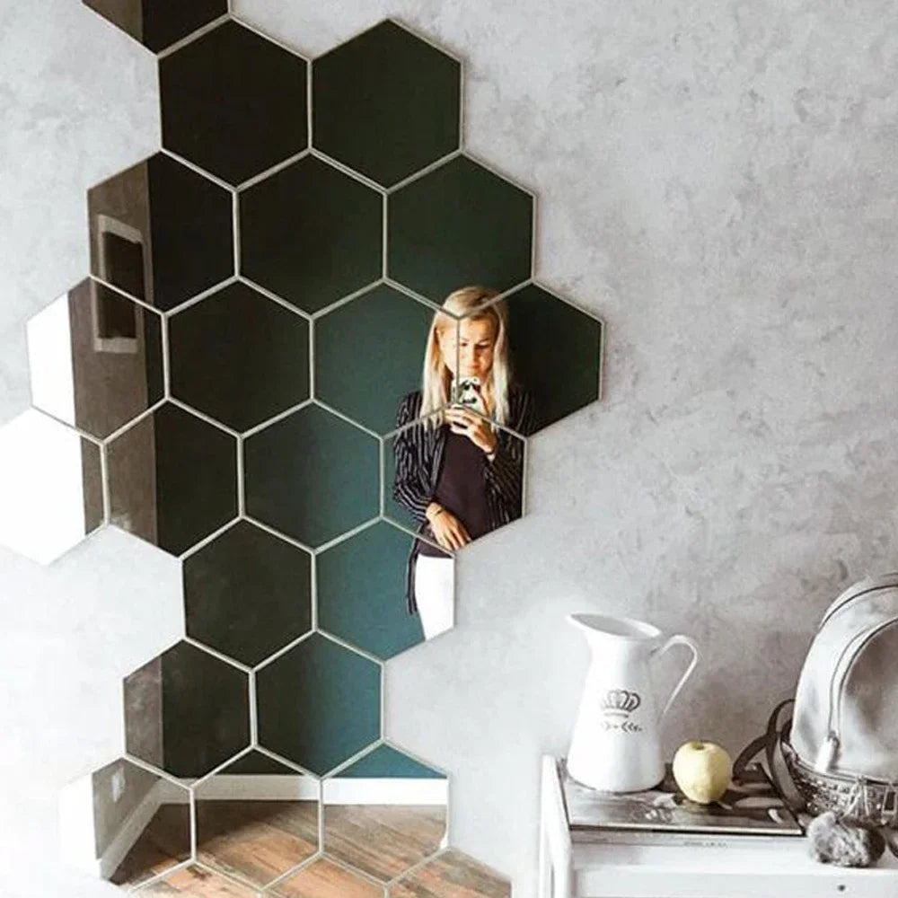 6/12pcs Acrylic Hexagonal