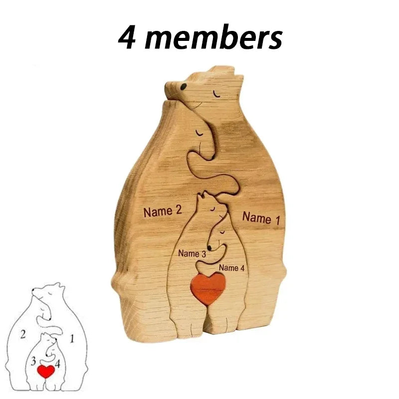 Art Wooden Bear Family Puzzle