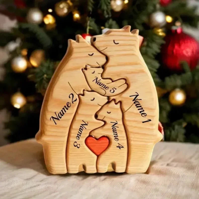 Art Wooden Bear Family Puzzle