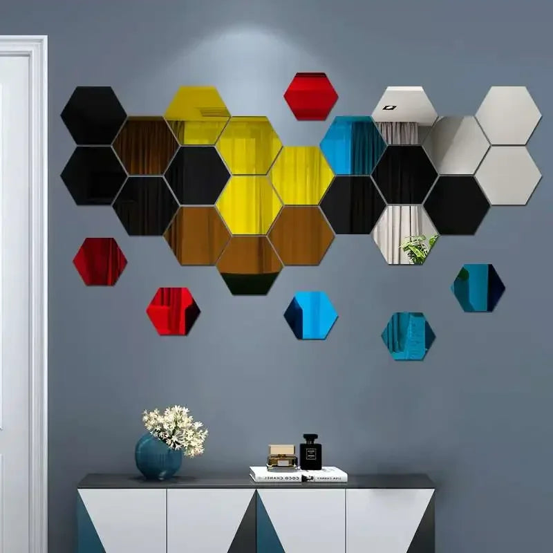 6/12pcs Acrylic Hexagonal